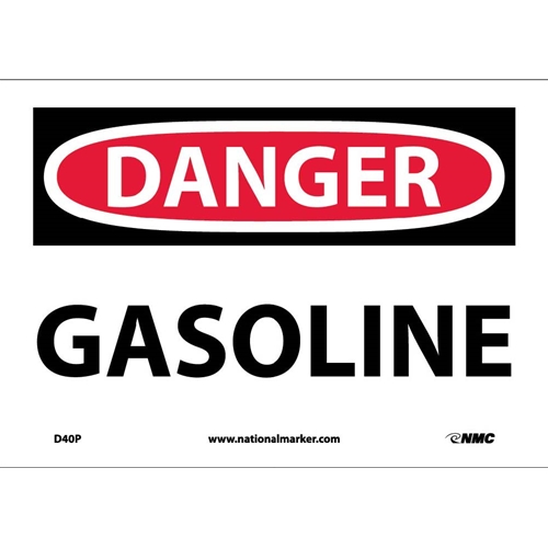 Danger Gasoline Sign (D40P)