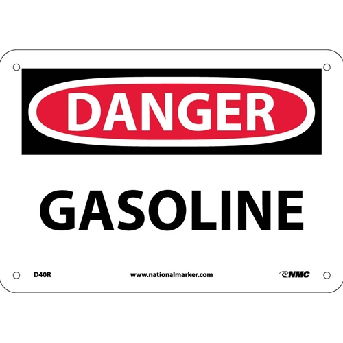 Danger Gasoline Sign (D40R)