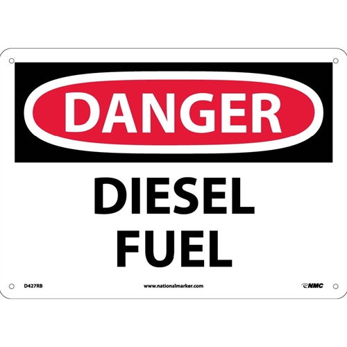 Danger Diesel Fuel Sign (D427RB)