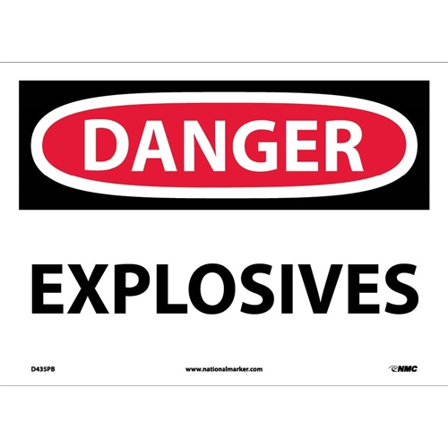 Danger Explosives Sign (D435PB)