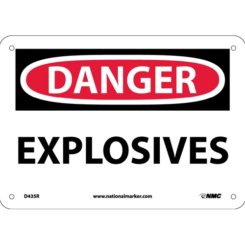 Danger Explosives Sign (D435R)