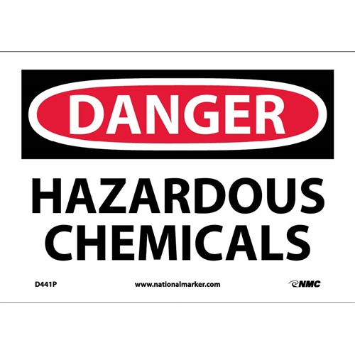 Danger Hazardous Chemicals Sign (D441P)