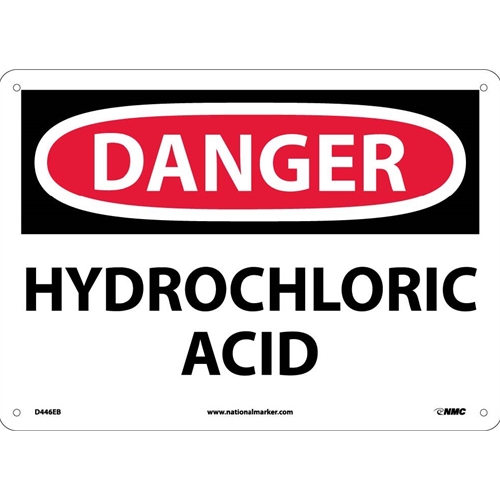 Danger Hydrochloric Acid Sign (D446EB)