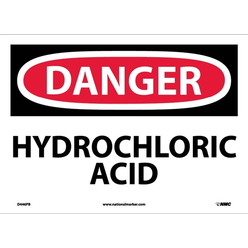 Danger Hydrochloric Acid Sign (D446PB)