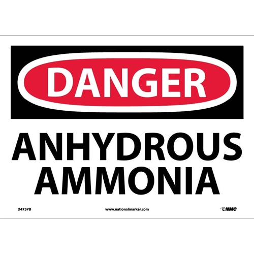 Danger Anhydrous Ammonia Sign (D475PB)