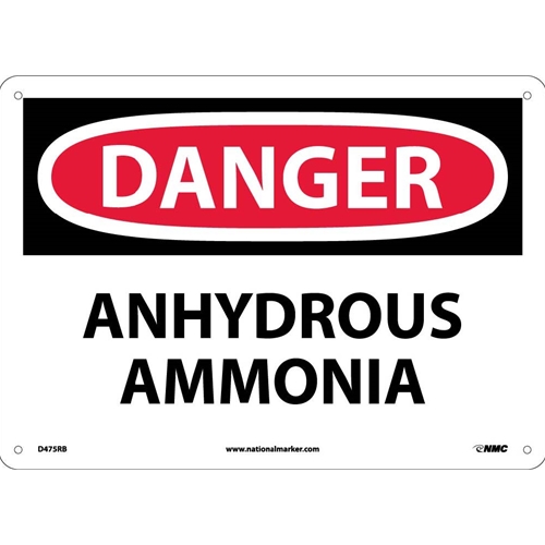 Danger Anhydrous Ammonia Sign (D475RB)