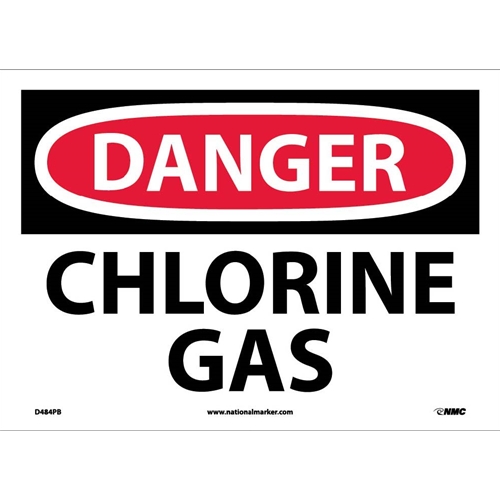 Danger Chlorine Gas Sign (D484PB)