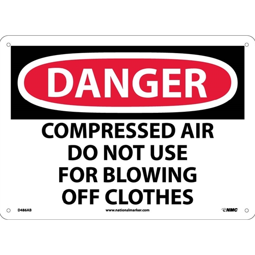 Danger Compressed Air Do Not Use Sign (D486AB)