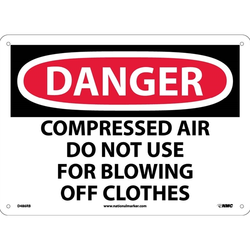 Danger Compressed Air Do Not Use Sign (D486RB)