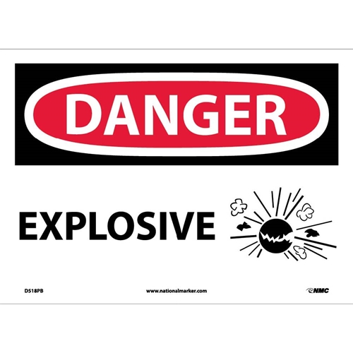 Danger Explosive Sign (D518PB)