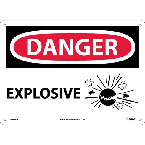 Danger Explosive Sign (D518RB)