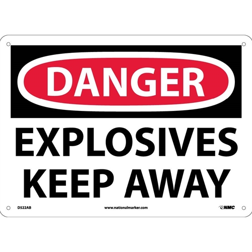 Danger Explosives Keep Away Sign (D522AB)