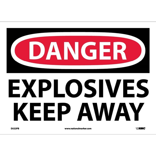 Danger Explosives Keep Away Sign (D522PB)