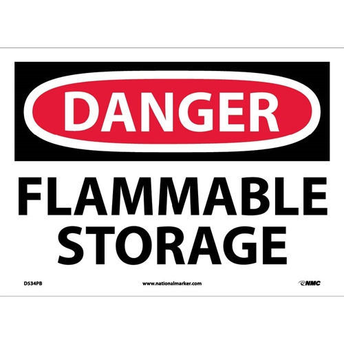 Danger Flammable Storage Sign (D534PB)