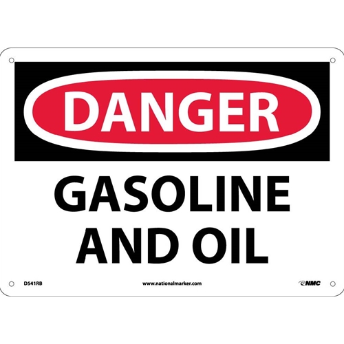 Danger Gasoline And Oil Sign (D541RB)