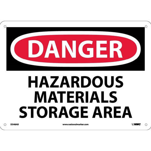 Danger Hazardous Materials Storage Area Sign (D548AB)