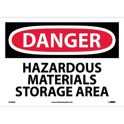 Danger Hazardous Materials Storage Area Sign (D548PB)