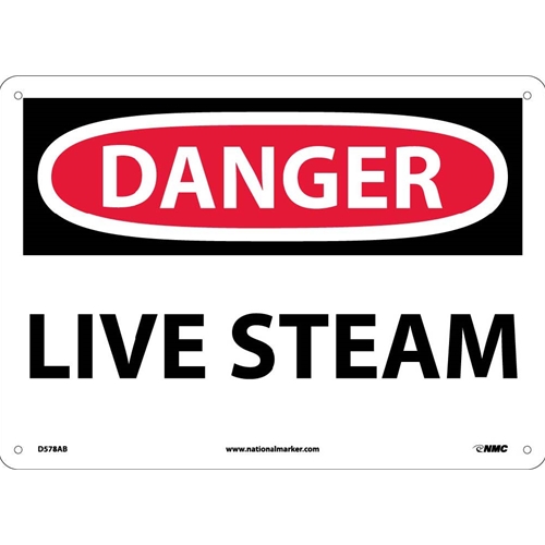 Danger Live Steam Sign (D578AB)