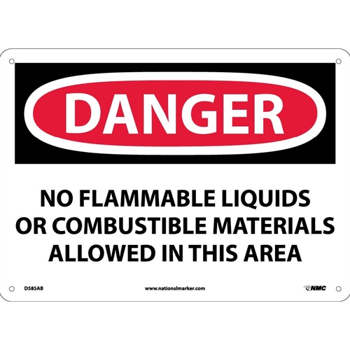 Danger No Flammable Liquids Sign (D585AB)