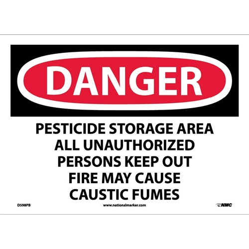 Danger Pesticide Storage Area Keep Out Sign (D598PB)