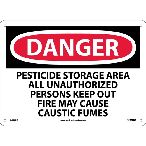 Danger Pesticide Storage Area Keep Out Sign (D598RB)