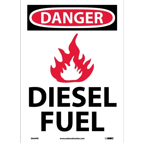 Danger Diesel Fuel Sign (D644PB)