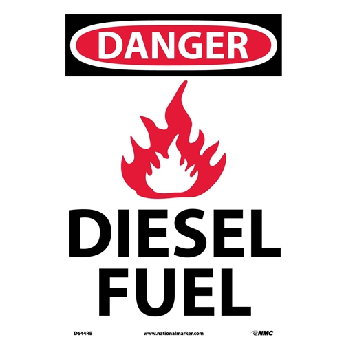 Danger Diesel Fuel Sign (D644RB)