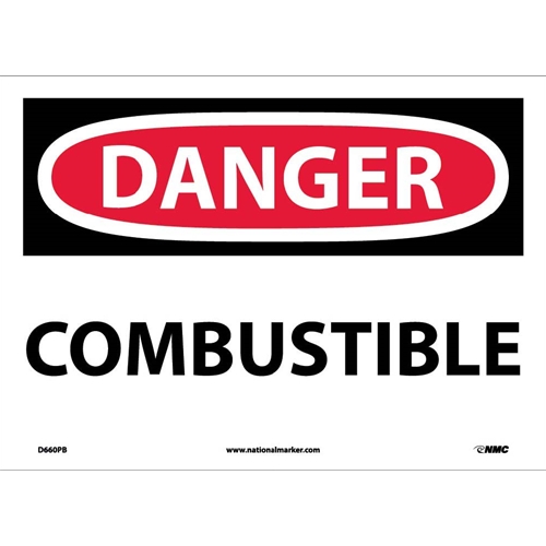 Danger Combustible Sign (D660PB)