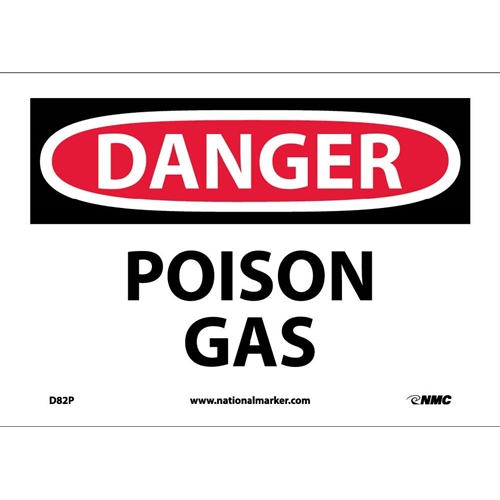 Danger Poison Gas Sign (D82P)