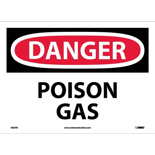 Danger Poison Gas Sign (D82PB)