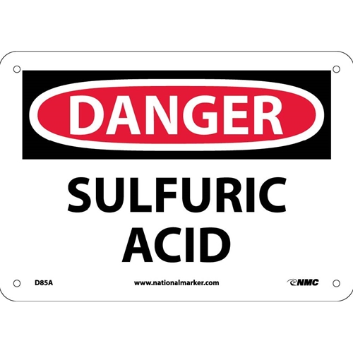 Danger Sulfuric Acid Sign (D85A)