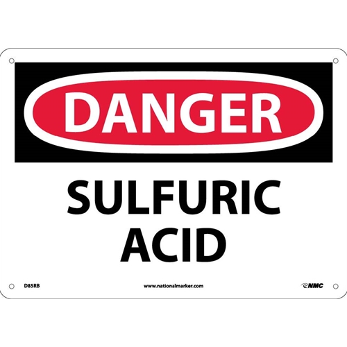 Danger Sulfuric Acid Sign (D85RB)