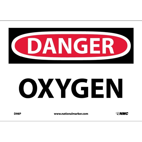 Danger Oxygen Sign (D98P)