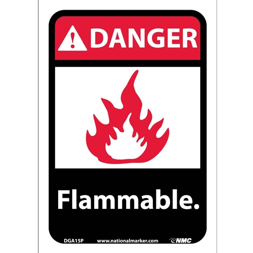 Danger Flammable Sign - Bilingual (DGA15P)