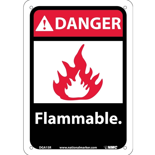 Danger Flammable Sign - Bilingual (DGA15R)