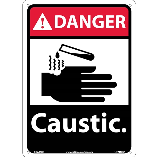 Danger Caustic Sign (DGA35RB)