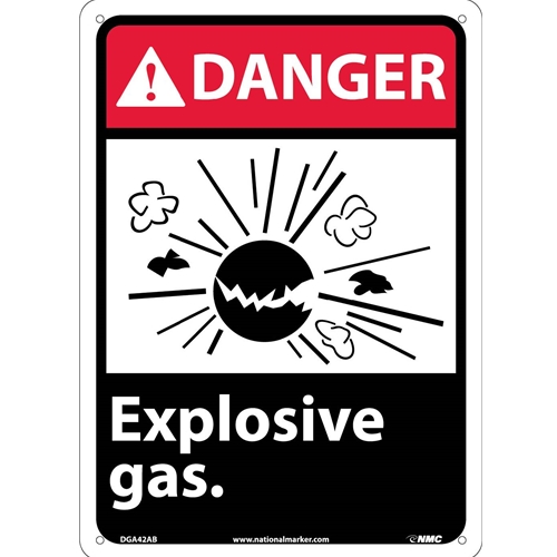 Danger Explosive Gas Sign (DGA42AB)