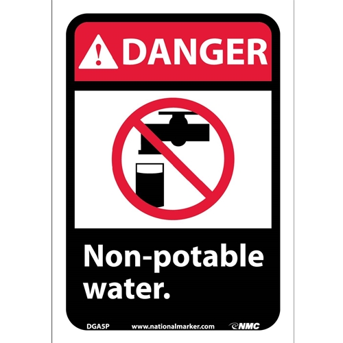 Danger Non-Potable Water Sign (DGA5P)