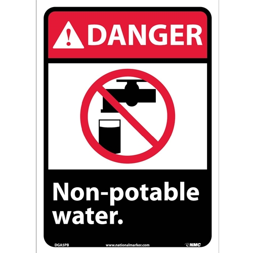 Danger Non-Potable Water Sign (DGA5PB)
