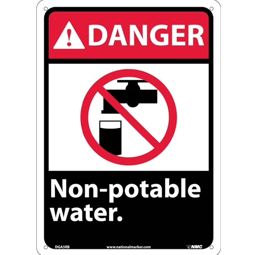 Danger Non-Potable Water Sign (DGA5RB)