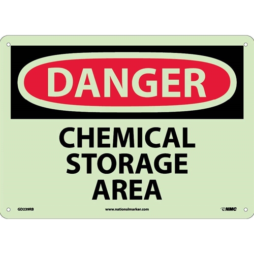 Danger Chemical Storage Area Sign (GD239RB)