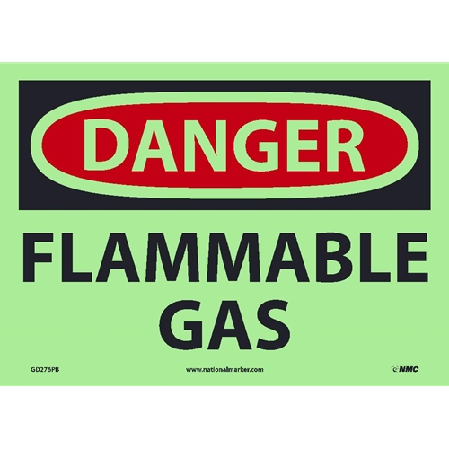 Danger Flammable Gas Sign (GD276PB)