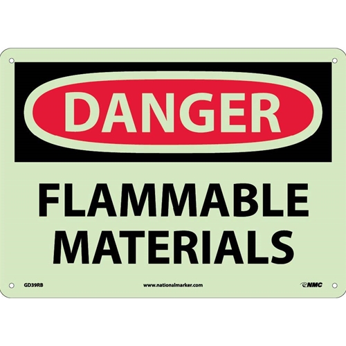Danger Flammable Materials Sign (GD39RB)