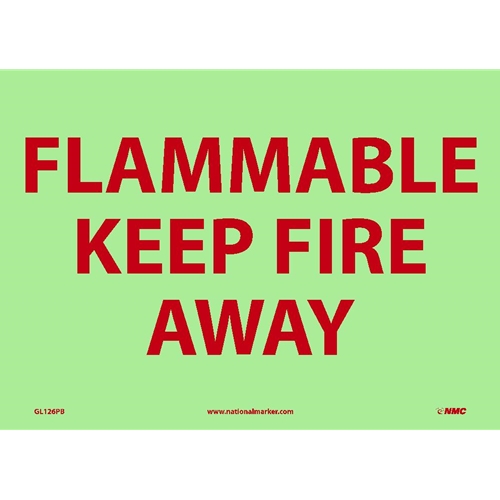 Flammable Keep Fire Away Sign (GL126PB)