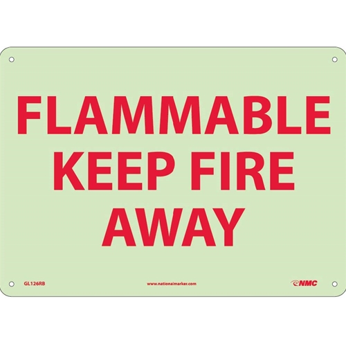 Flammable Keep Fire Away Sign (GL126RB)