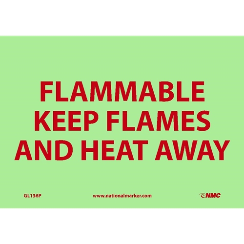 Flammable Keep Flames And Heat Away Sign (GL136P)