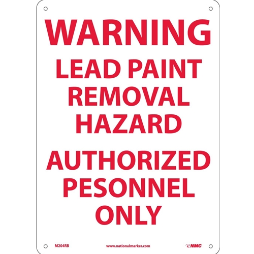 Warning Lead Paint Removal Sign (M204RB)