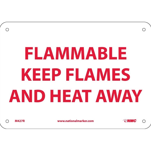Flammable Keep Flames And Heat Away Sign (M427R)