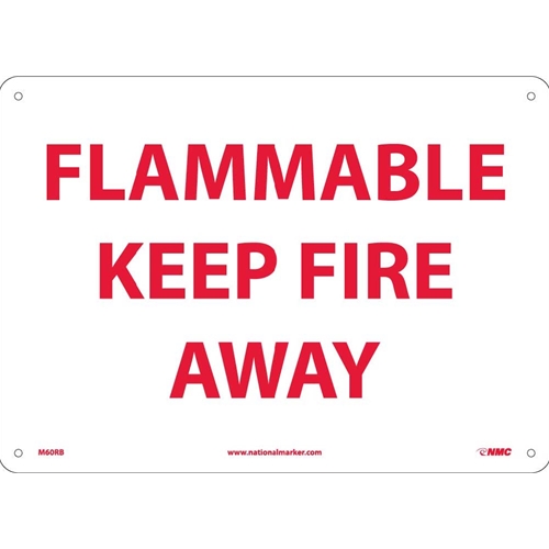 Flammable Keep Fire Away Sign (M60RB)