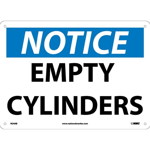 Notice Empty Cylinders Sign (N24AB)